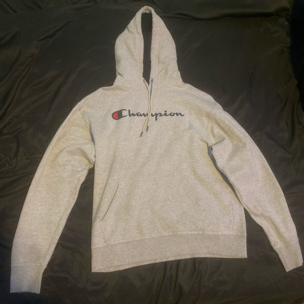 Gray champion hoodie size - M